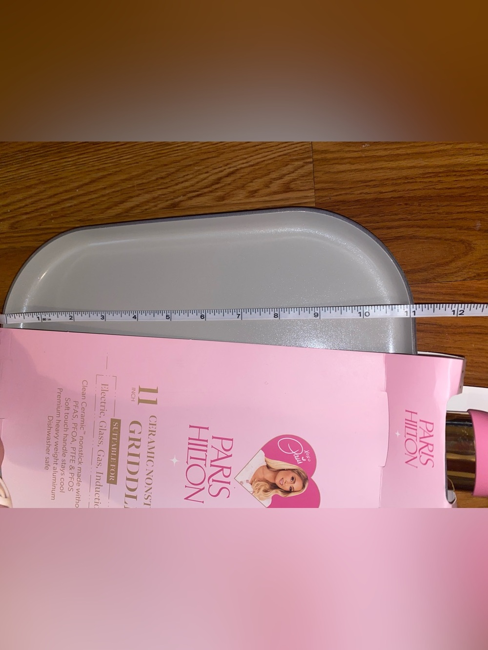 NWT | Paris Hilton | 11 Inch Ceramic Nonstick Griddle Pan | Pink - Picture 8 of 13